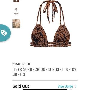 MONTCE TIGER TRIANGLE BIKINI TOP